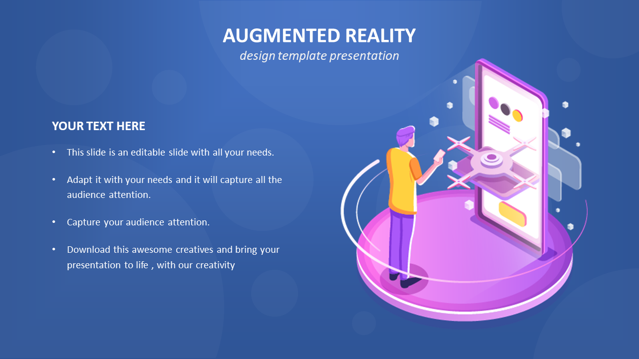 Augmented reality design template presentation